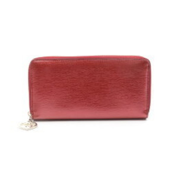 Gucci Long Wallet Leather Red - Picture 1 of 7